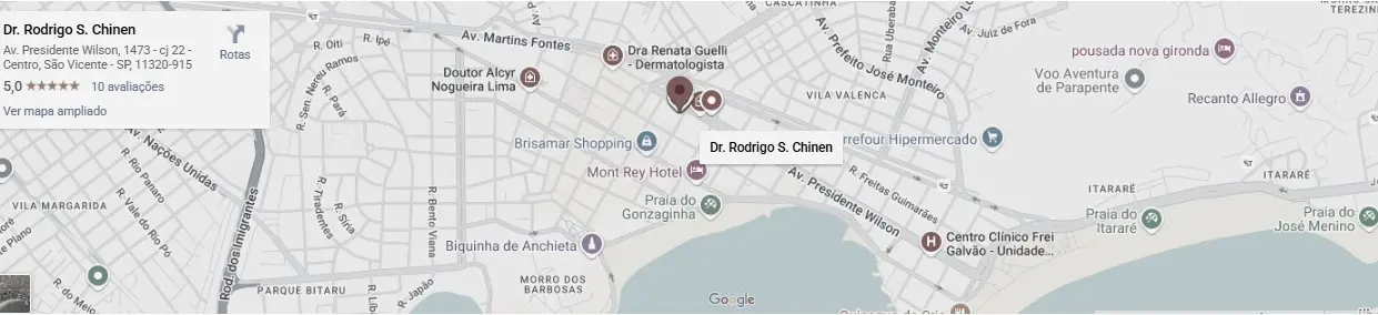 Endereço clínica dentista de implante em são vicente dr. rodrigo chinen